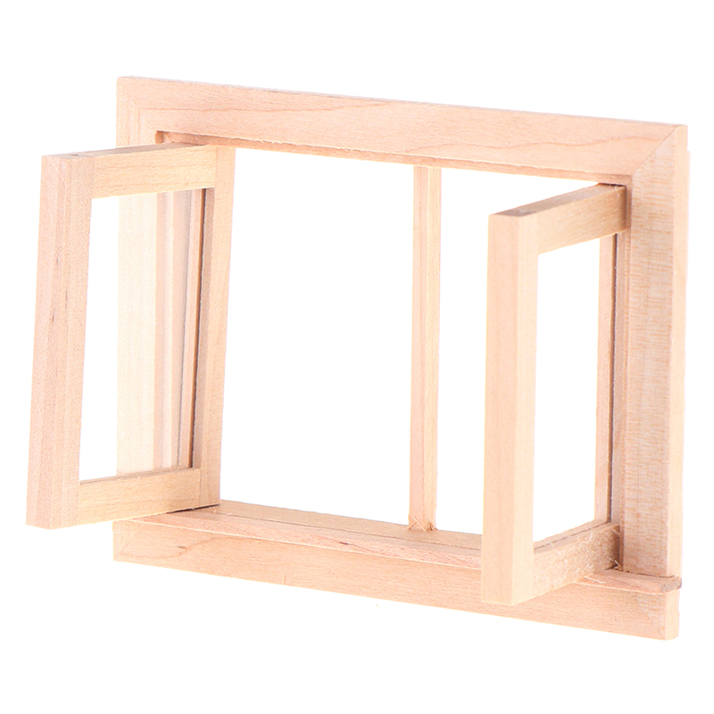 Kids Toys House - 1pcs DIY Double Window 1/12 Dollhouse