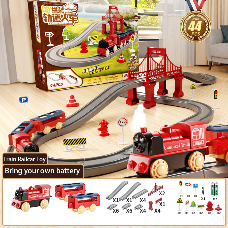 Kids Toys Under 1 Year - 44Pcs/set Electric Train Track Sets Assembling