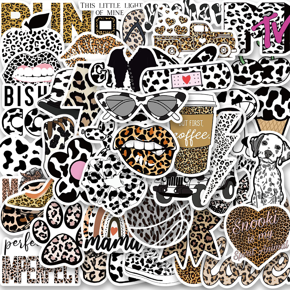 Kids Toys Vintage - 60PCS/pack Ins Leopard Print Vintage Graffiti