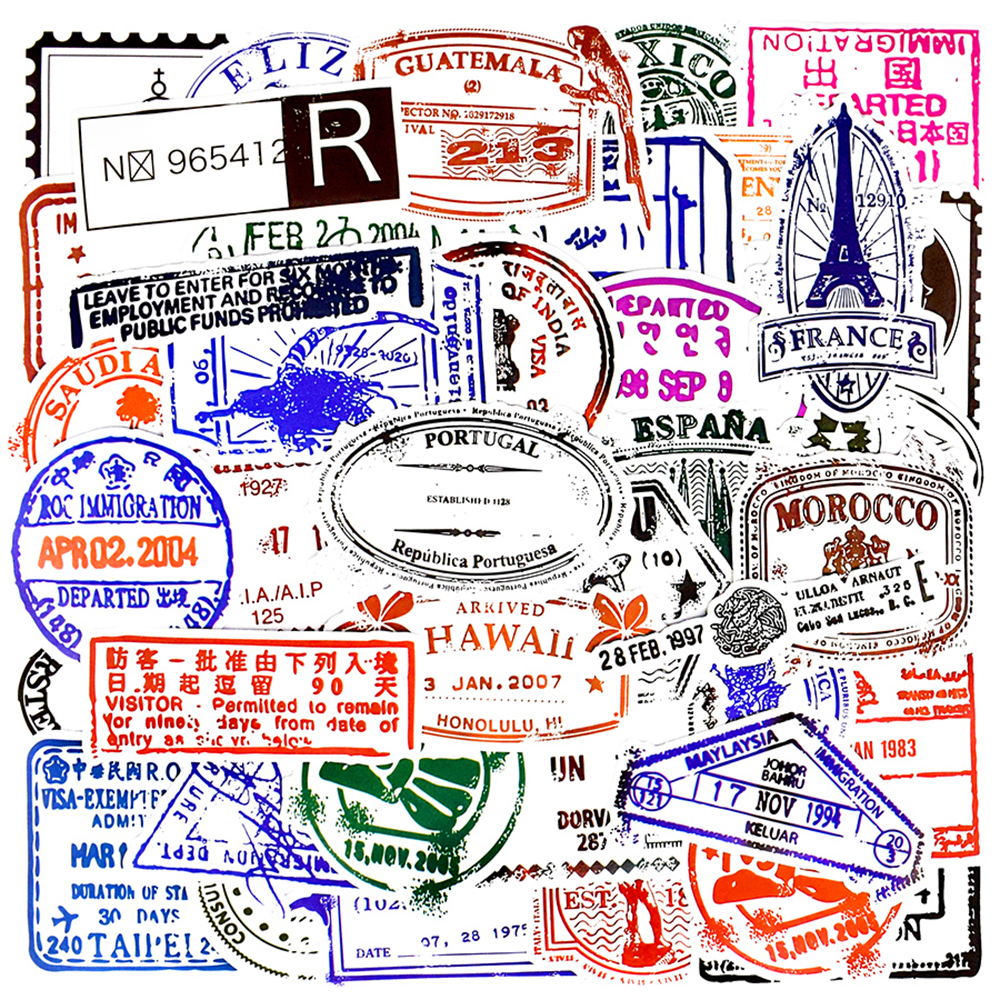 Kids Toys Vintage - 10/30/50pcs Vintage Transparent Postmark Stamp Stickers