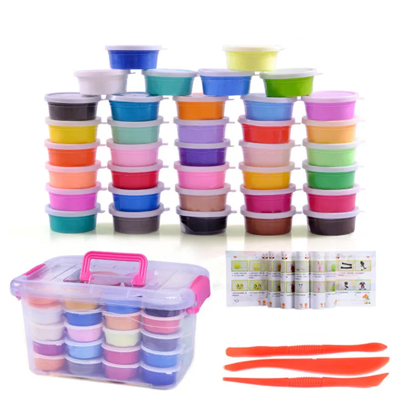 Slime Making Kit - 12/24/36 Colors Air Dry Plasticine Modeling
