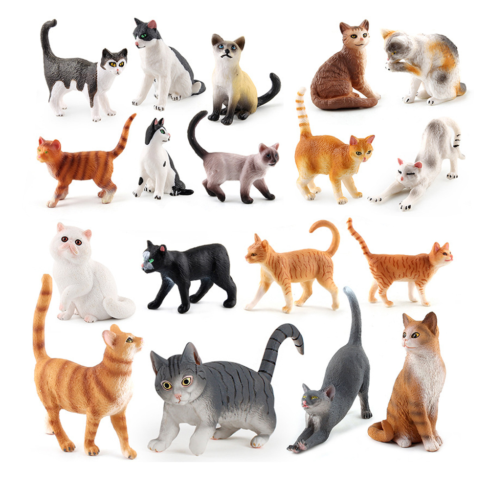 Kids Toys Under 200 - Realistic Plastic Cat Figurines Persian British
