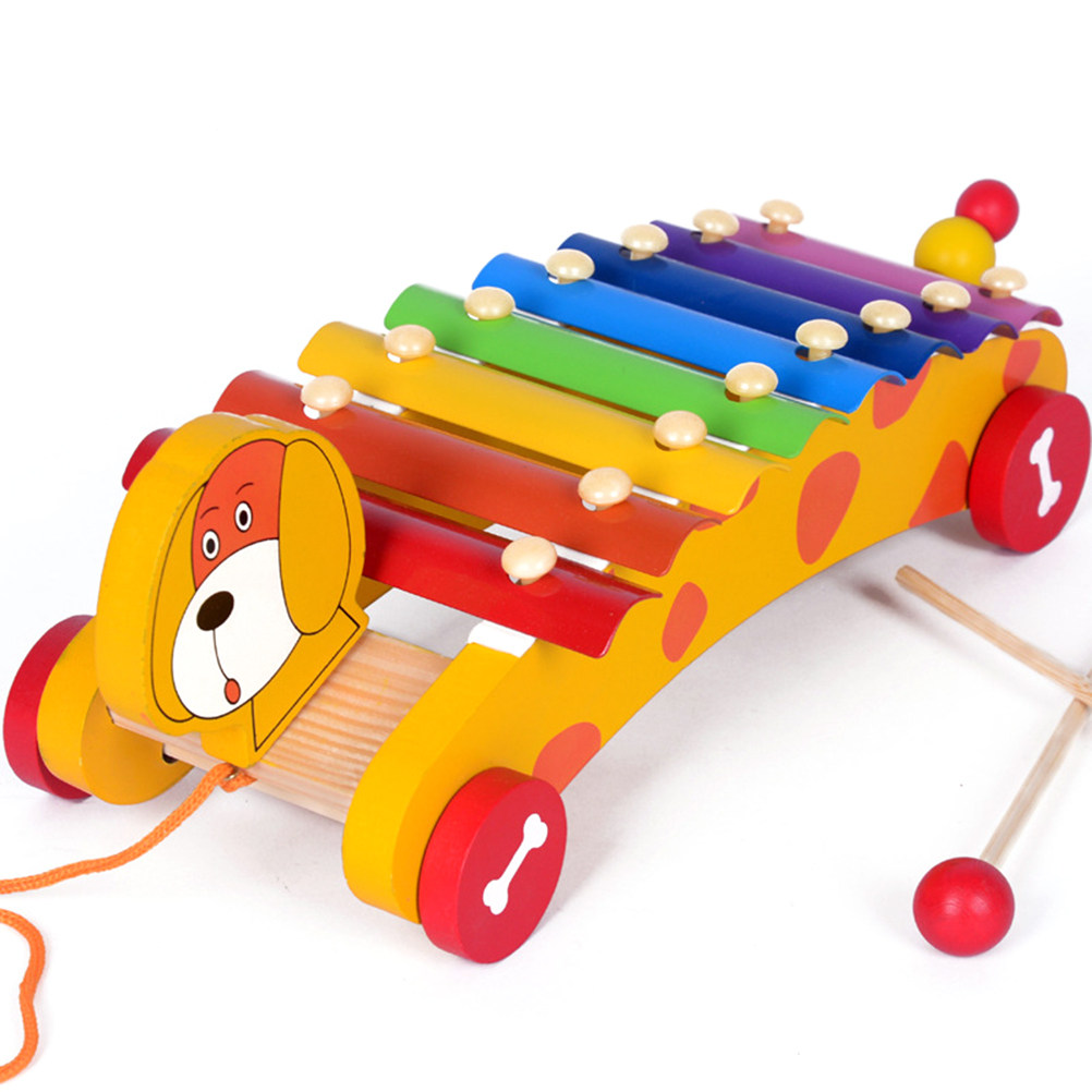 Kids Toys Xylophone - Baby Hand-pull Musical Instrument Montessori Toys
