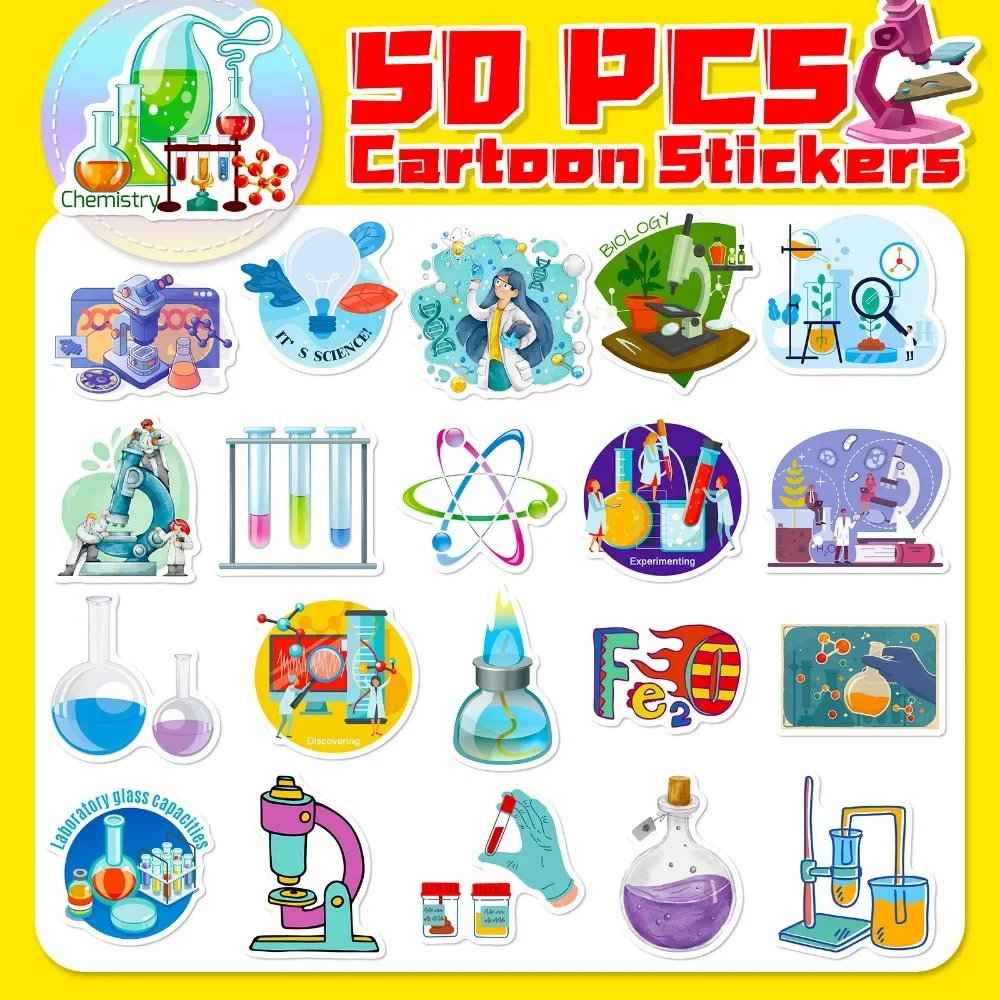 50PCS Cartoon Science Lab Stic - đánh giá và giá Kids Toys Vintage