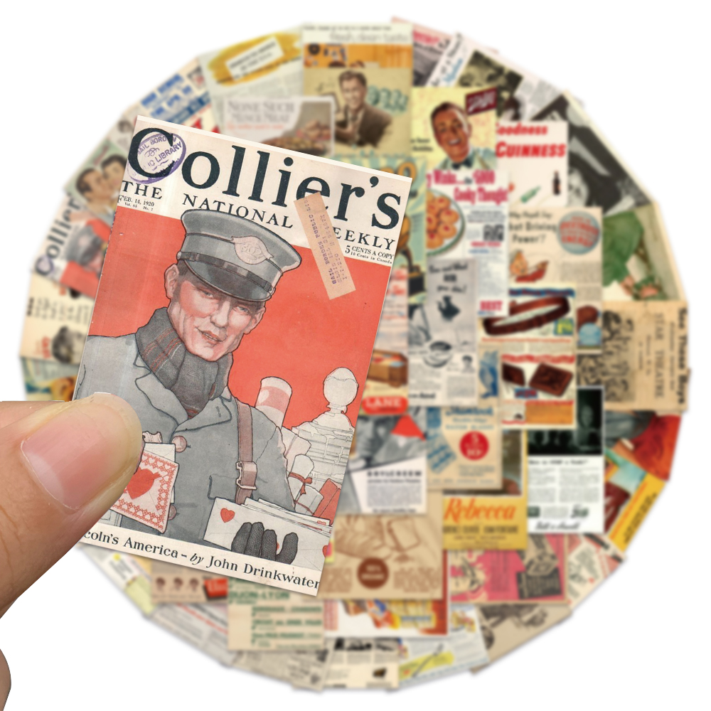 50PCS Vintage Newspaper Retro  - đánh giá và giá Kids Toys Vintage