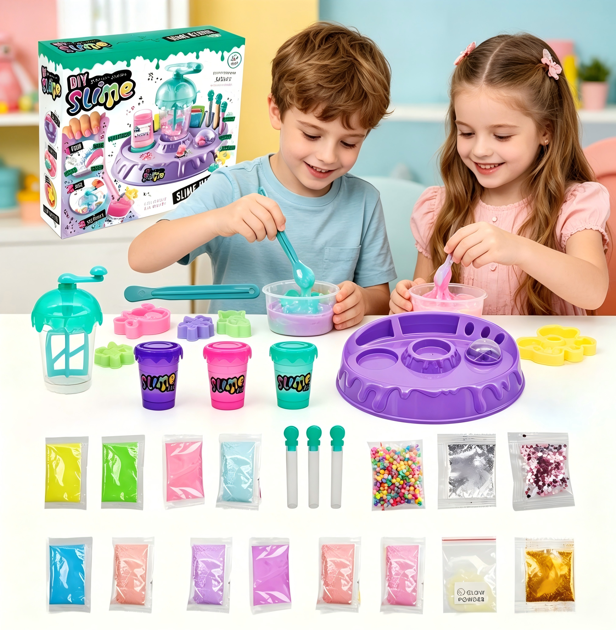 DIY Slime Factory Kit for Kids - đánh giá và giá Slime Making Kit