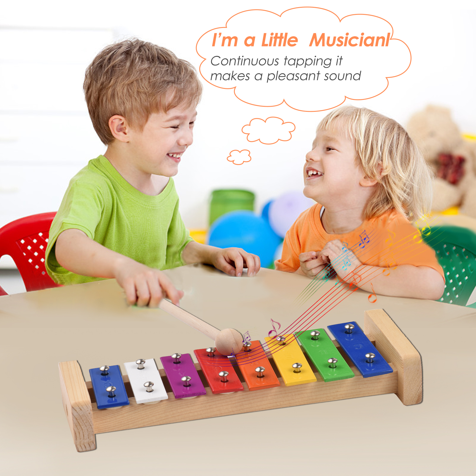 8 Keys Compact Size Xylophone  - đánh giá và giá Kids Toys Xylophone