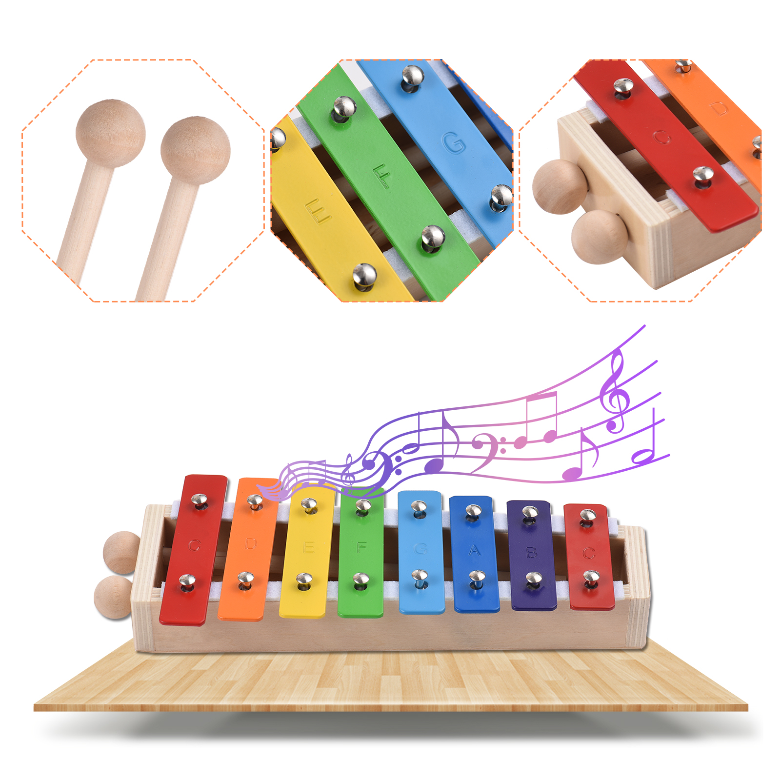 8 Keys Compact Size Xylophone  - đánh giá và giá Kids Toys Xylophone