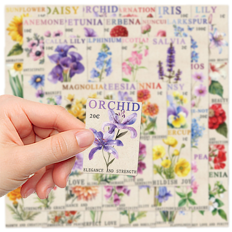 50PCS Vintage Flower Postage S - đánh giá và giá Kids Toys Vintage