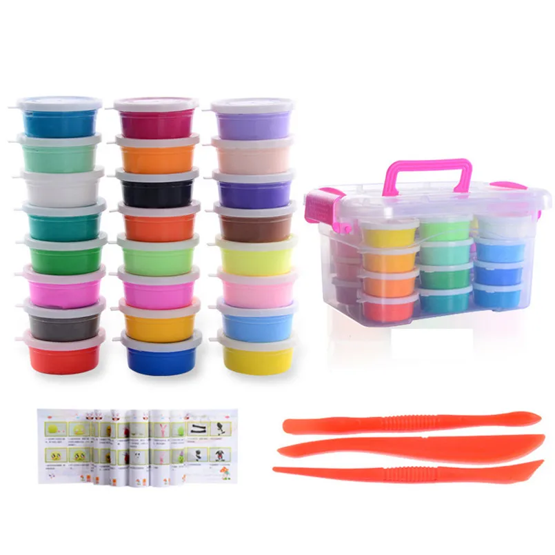 12/24/36 Colors Air Dry Plasti - đánh giá và giá Slime Making Kit
