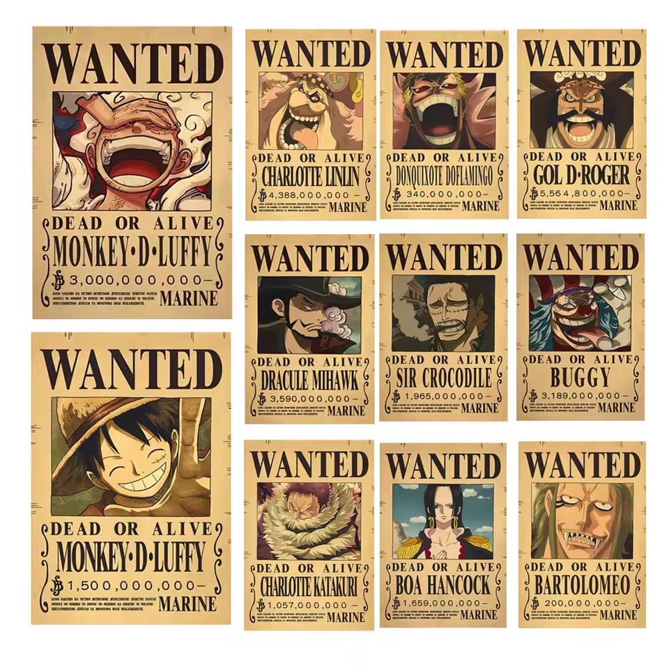 Anime One Piece Bounty Wanted  - đánh giá và giá Kids Toys Vintage