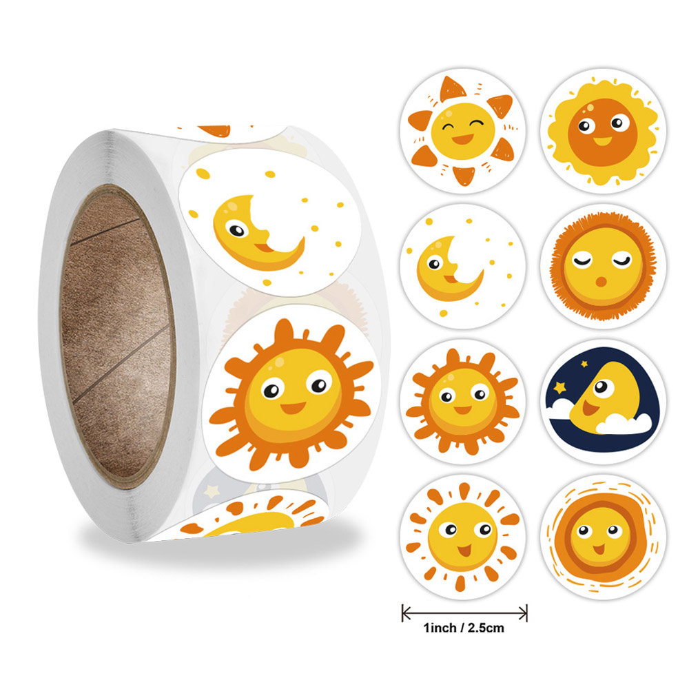 50-500 Pcs Smile Face Sticker  - đánh giá và giá Kids Toys Yellow