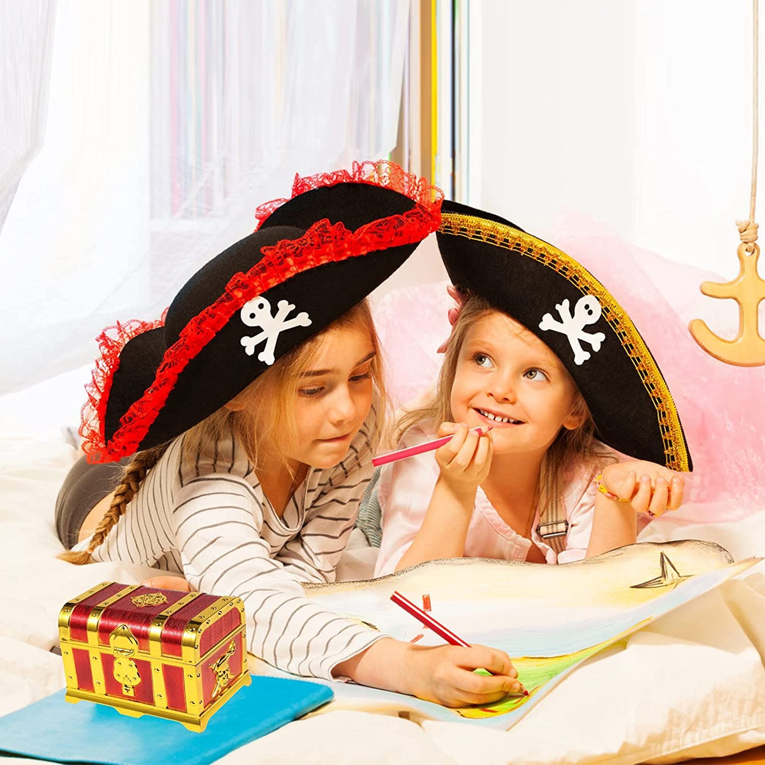 Pirate Treasure Chest Decorati - đánh giá và giá Kids Toys Vintage