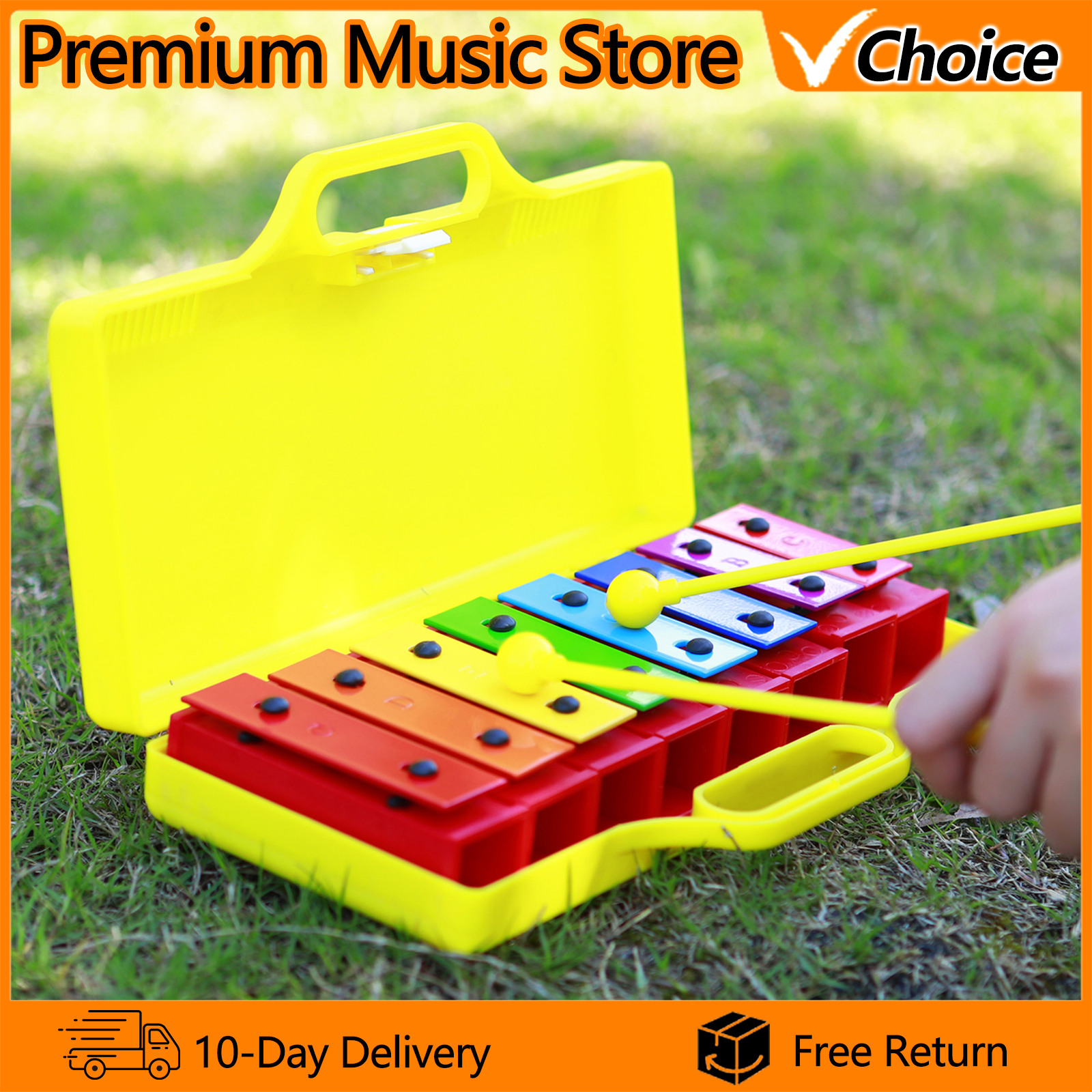 8 Note Xylophone Hand Bell Col - đánh giá và giá Kids Toys Xylophone